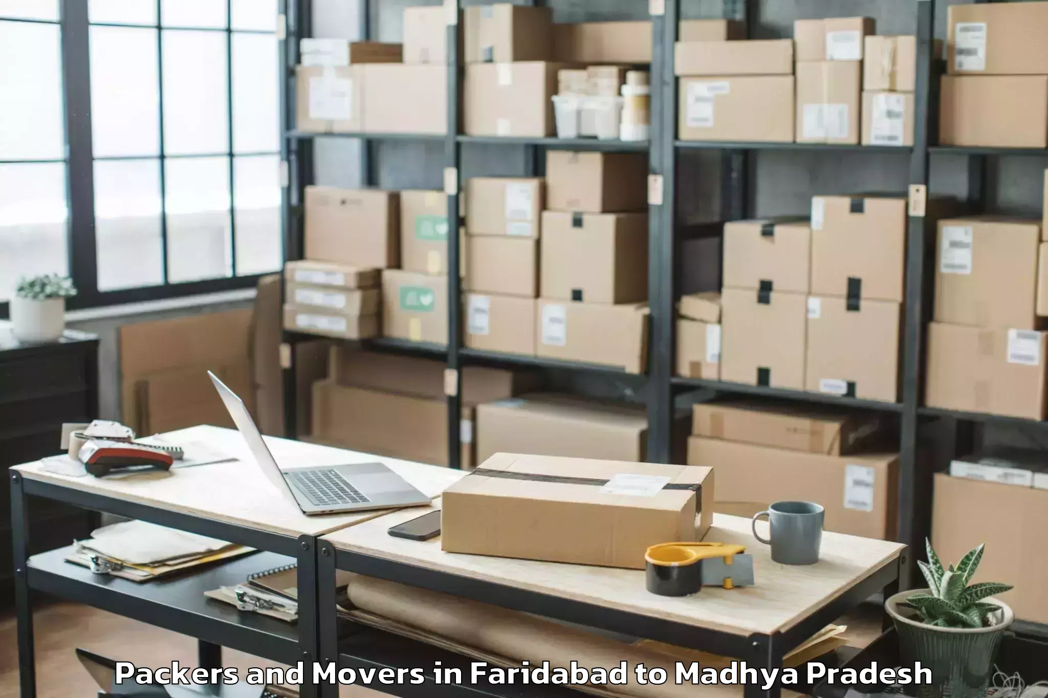 Professional Faridabad to Mauganj Packers And Movers